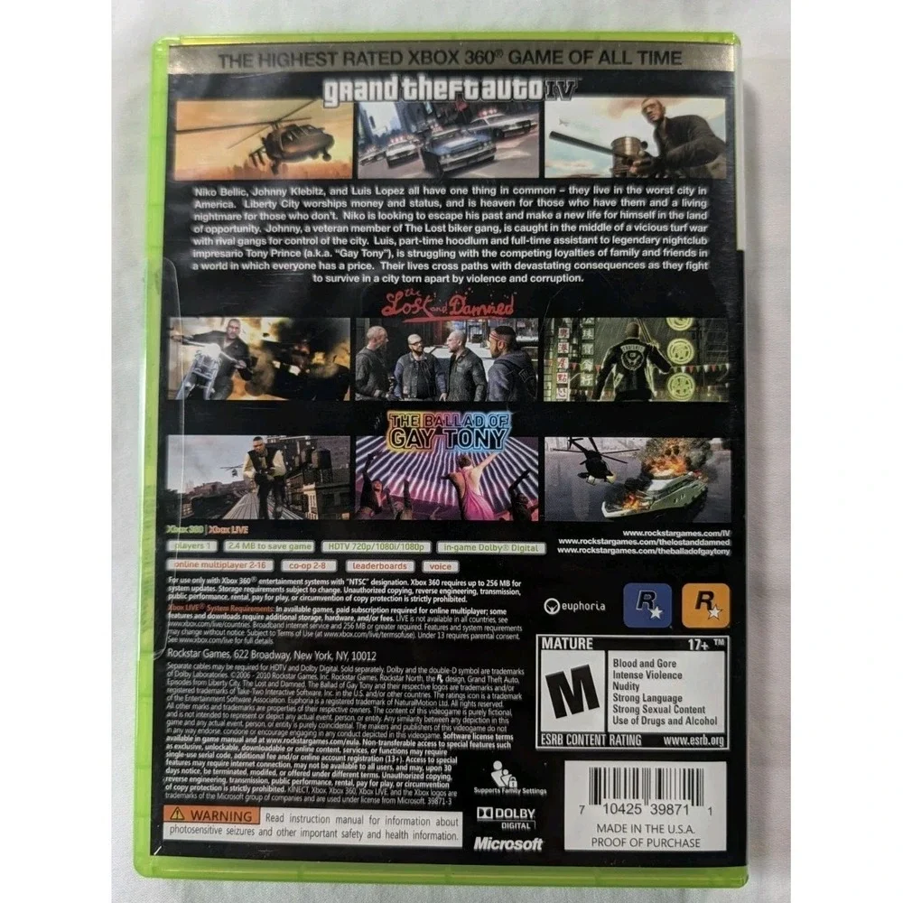Grand Theft Auto IV & Episodes From Liberty City Complete (XBOX ONE & XBOX 360)